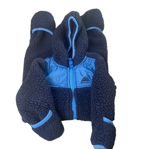 Snozu fleece snowsuit • Blue • 9/12Month - Picture 2 of 4